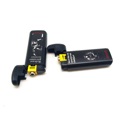 Customized Request Windproof Electronic Lighter with ABS Material and Custom Sticker