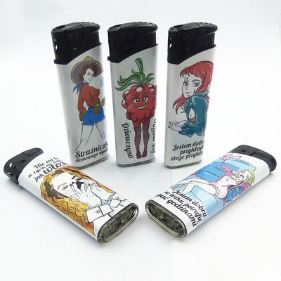 Customization Plastic Dy-026 Cartoon Figure Label Camping Electronic Gas Lighter