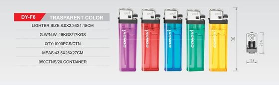 Customizable Dongyi Flint Gas Lighter Dy-F6 Refillable and Customization by Dongyi