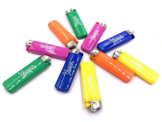 Five Colors BBQ Custom Flame Electric Lighter for Disposable Cigarette Gas Refillable
