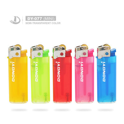 Solid Color Refillable Flint Gas Lighter with En13869 Certification 8.07*2.26*1.17 cm