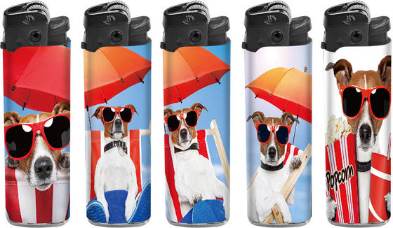 Model NO. DY-077 Custom Plastic Disposable Lighter with Big Printing Gas Cigarette