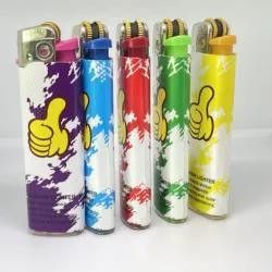 DY-077 EU Standard Electric Lighter with Diverse Stickers from Baida Manufacture