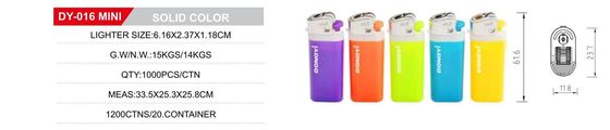 Model NO. DY-016MINI Five Color Custom Logo Mini Lighters for Customized Request