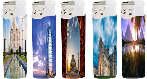 Plastic Soft Flame Gas Cigar Refill Electric Electronic Smoking Lighter with Wind Cap