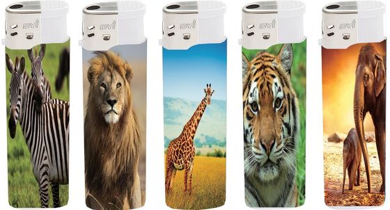 Plastic Soft Flame Gas Cigar Refill Electric Electronic Smoking Lighter with Wind Cap