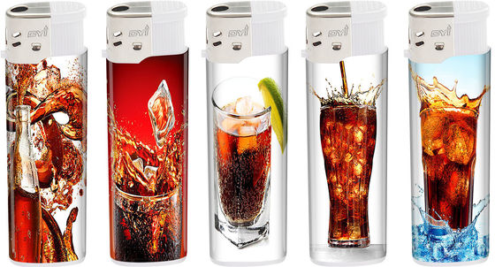 Plastic Soft Flame Gas Cigar Refill Electric Electronic Smoking Lighter with Wind Cap