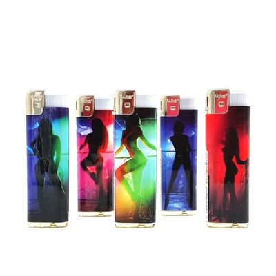 Child Resistance Disposable Plastic Electronic Petrol Cigarette Lighter 8.0*2.5*1.0cm