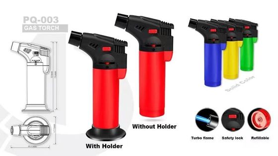 Customization Option Windproof Jet Flame Refillable Gas Torch Lighter