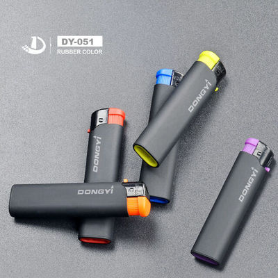 Transparent Pink Electric Lighter with Refillable Capability and Child Resistance