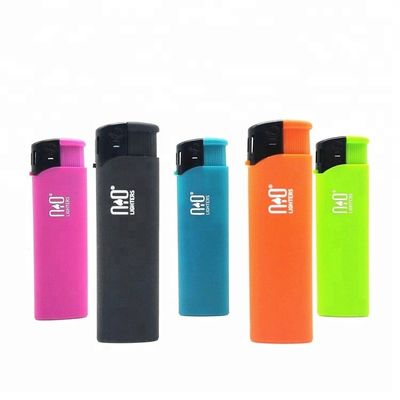 Five Colors Plastic Refillable Gas Lighter 8.2*2.42*1.23cm with Materials from Chinese