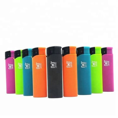 Five Colors Plastic Refillable Gas Lighter 8.2*2.42*1.23cm with Materials from Chinese