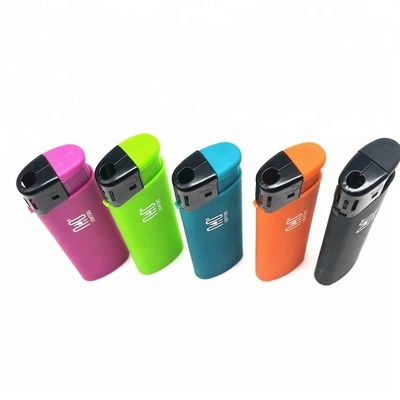 Five Colors Plastic Refillable Gas Lighter 8.2*2.42*1.23cm with Materials from Chinese