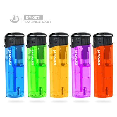 Competitive Model NO. DY-007 Torch Refillable Electric Lighter with Transparent Color