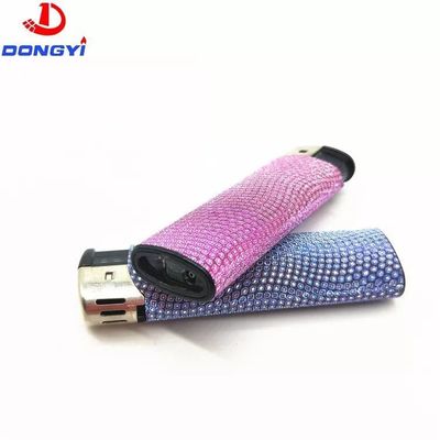 Customization Import Direct Refill Cigarette Electric Lighter with Diamond Sticker Dy-007