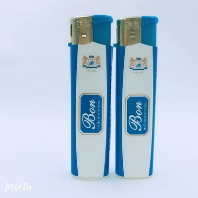 BBQ Print Logo and Black Cap Disposable Electronic Cigarette Lighter Model NO. DY-062