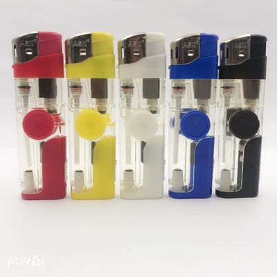 Transparent Electric Lighter for Disposable Custom Cigarettes Plastic Gas Encendedor