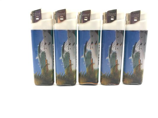 Transparent Electric Lighter for Disposable Custom Cigarettes Plastic Gas Encendedor