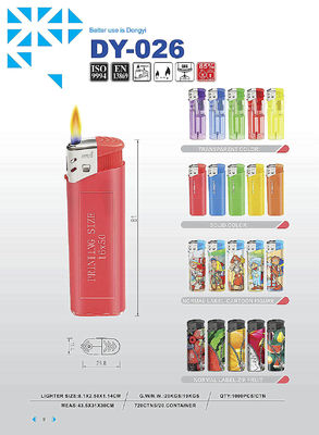 Customization EUR Standard with ISO 9994 En13869 Certification Electric Gas Lighter Dy-026