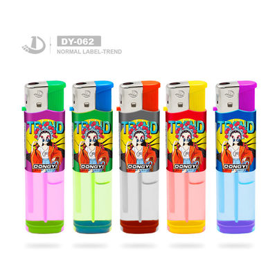 Disposable Turbo Flame Electronic Gas Lighter for Smoking 8.1*2.03*1.16CM Model NO. DY-062