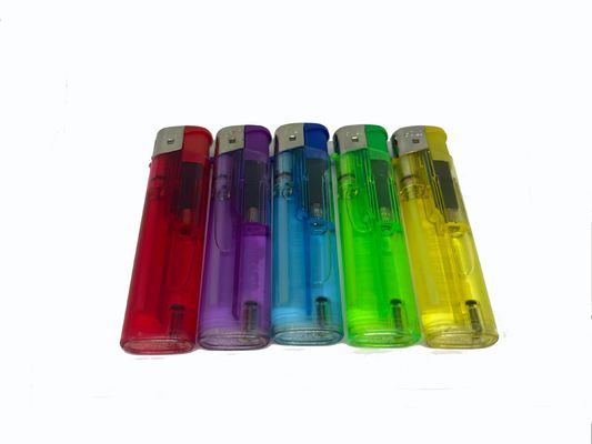1100ctns/FCL Kitchen Transparent Colors Electronic Slim Cigarette Lighters DY-062