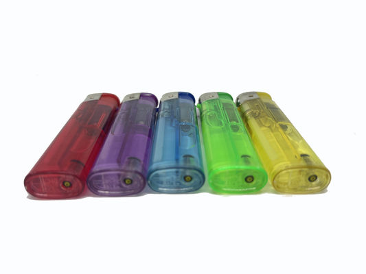1100ctns/FCL Kitchen Transparent Colors Electronic Slim Cigarette Lighters DY-062