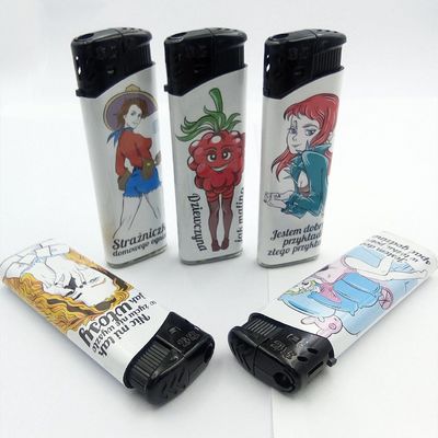 Torch 2022 Dongyi Custom Logo Cigarette Electric Lighter with Lovely Girl 8.1*2.58*1.14CM