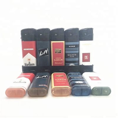 8.17*2.4*1.14 CM Torch Wrapped Sticker Electric Disposable Lighter for Souvenir Gift