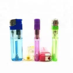 Smoking Rechargeable Gas Cigarette Lighter with Flint and Rechargeable Battery