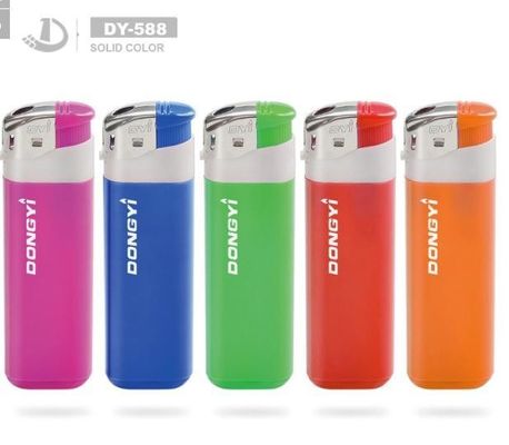 Dy-588 Disposable Electric Sollid Color Lighter Customized Request for Cigarette