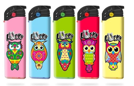 Customized Label Golden Mandala Fashion Cigarette Electronic Lighter for Kitchen Gas