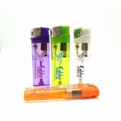 Model NO. DY-588 Disposable Transparent Colors Body Cigarette Gas Lighter with Patterns