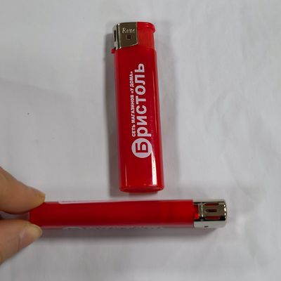 Black Rubber Color Plastic Electronic Lighter For Slim Design