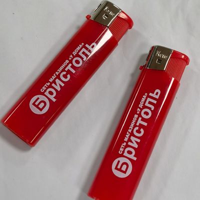 Black Rubber Color Plastic Electronic Lighter For Slim Design
