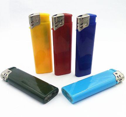 Customization Encendedor Electronic Plastic Lighter Five Colors Gas