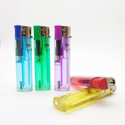 DY--062 Transparent Disposable Plastic Slim Gas Lighter With US