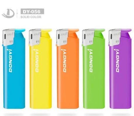 Smoking Fresh Solid Color Briquet Plastic Electric Lighter for Promotion Durable