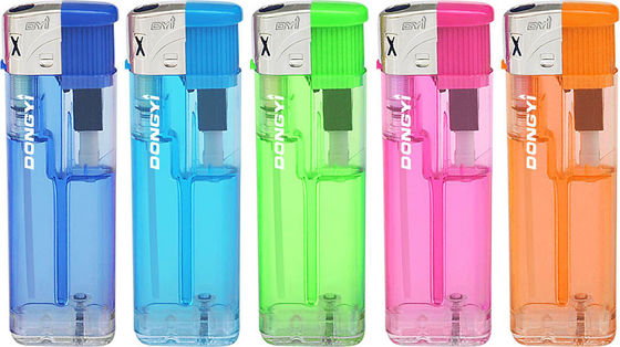 Fashion Refillable Plastic Electric Lighter with EU Standard ISO 9994 and Customer Logo
