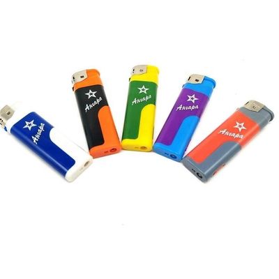 Carton Size 44*26*27cm Refillable Electronic Soft Piezo Flame Gas Lighter with LED