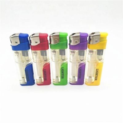 Carton Size 44*26*27cm Refillable Electronic Soft Piezo Flame Gas Lighter with LED