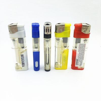Dongyi Refillable Transparent Color Plastic Electric LED Lighter 8.22*2.49*1.14CM