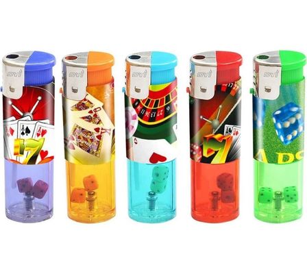 DY-1701 LED Lamp Plastic Gas Electric Fire Lighter Unique Style Customization