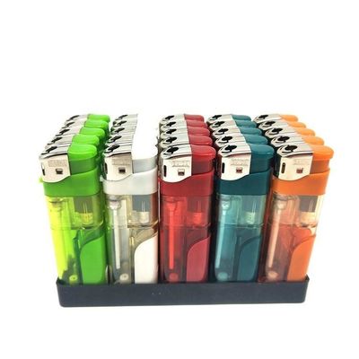 Five Colors White LED Lamp Soft Flame Electronic Lighter Gas Refillable Cigar Lighter