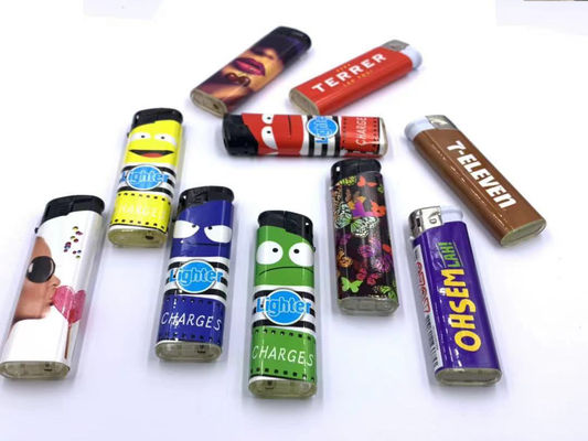 Electronic Cigar Disposable or Refillable EU Standard Gas Lighter with Five Colors
