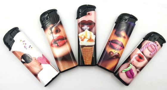 Accepting OEM Colors Disposable Refillable Gas Lighter with Logo MSDS Certified