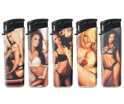 Kitchen Custom Logo Refillable Electric Cigratte Smoking Flameless Disposable Lighter