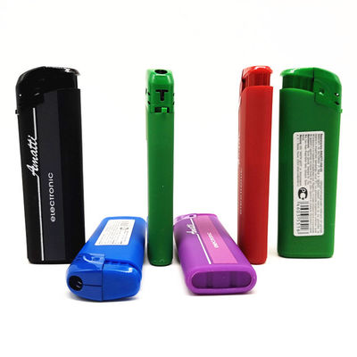 Electric Gas Lighter OEM Printing Plastic Cigarette Lighter Customization 8.2*2.6*1.14CM