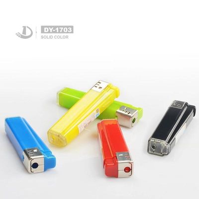 8.1*2.24*8.1CM Customizable Dy-1703 Five Colors Unique Plastic Lighter