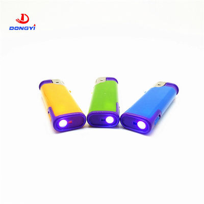 Torch DY-F003 With LED Lamp Turbo Flame Butane Gas Electric Windproof Lighter