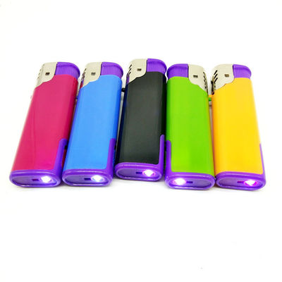 Customized Request Electronic Disposable Windproof Lighter with LED From Customization